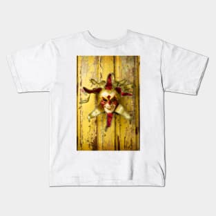 Madi Gras Jester Mask Kids T-Shirt